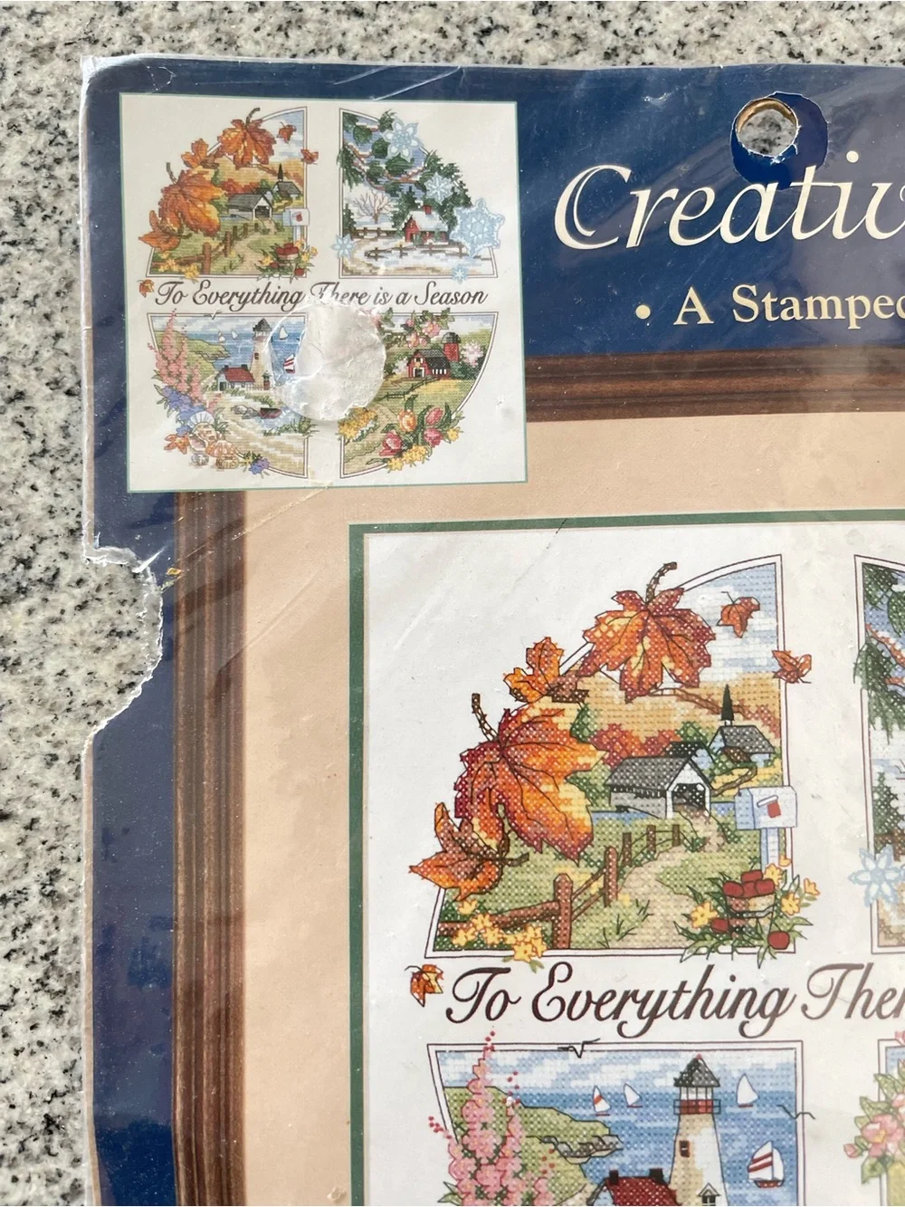 Dimensions Creative Accents Stamped Cross Stitch Kit All Seasons Karen Avery New